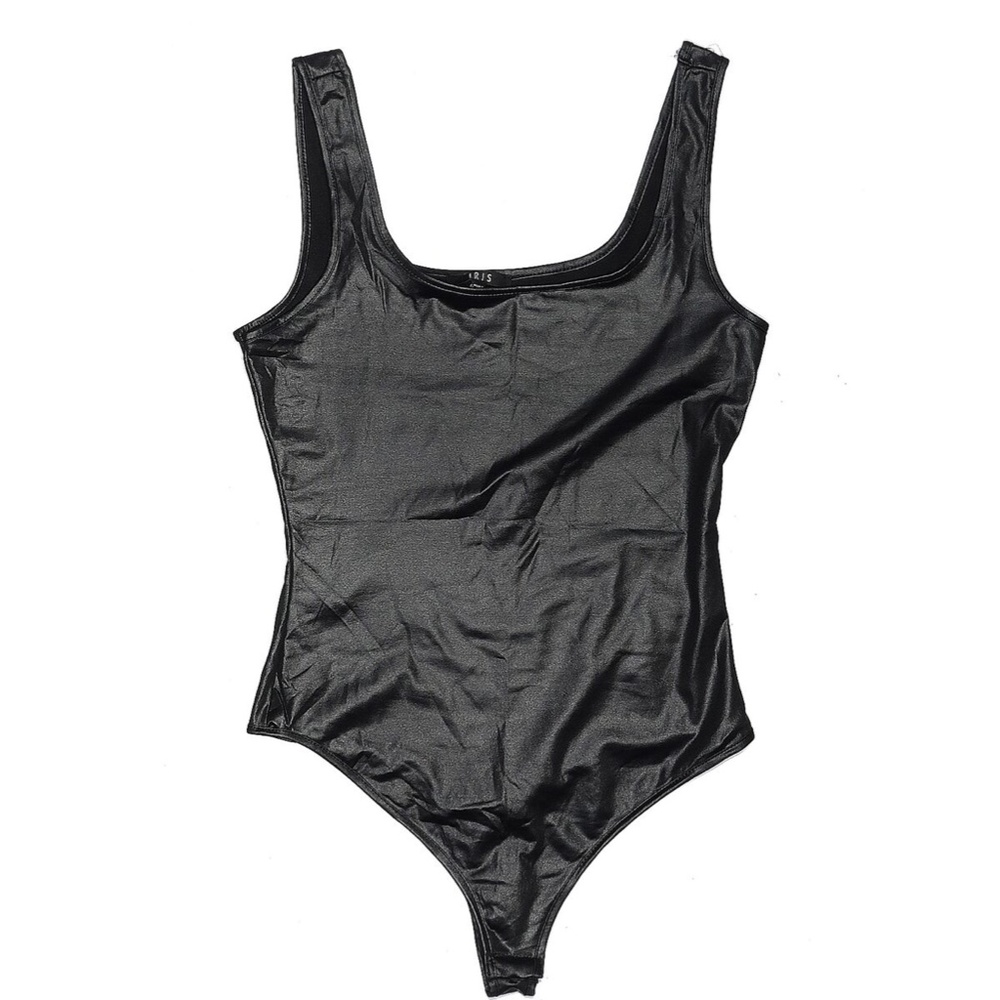 Basic Black Satin Bodysuit